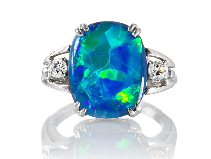 October birthstones - opal ring