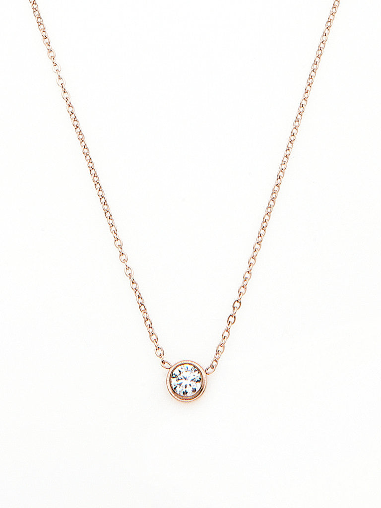 Crystal Bezel Necklace 1