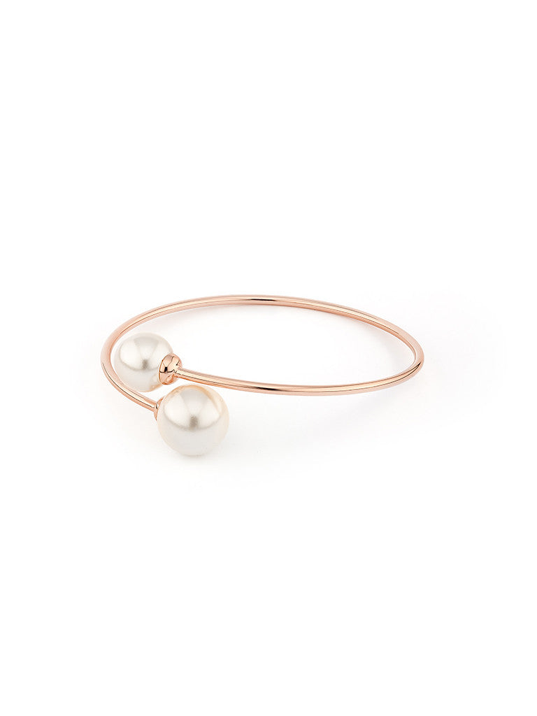 Pearl Embrace Bangle - Rose Gold 1